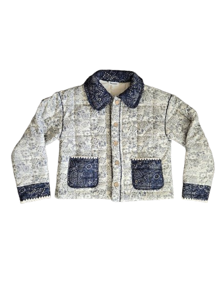 Bandana Blue Quilted Jacket| S-L