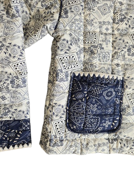 Bandana Blue Quilted Jacket| S-L