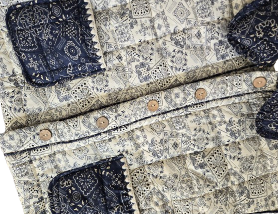 Bandana Blue Quilted Jacket| S-L