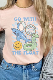 Blue Go With The Float Pool Toys Graphic Tee | S-XL