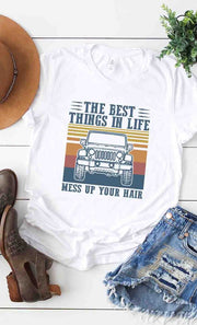 Jeep Life Messy Hair Graphic Tee | S-XL