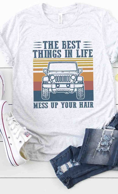 Jeep Life Messy Hair Graphic Tee | S-XL