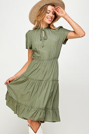 Sammie Knee Length Dress in Black or Olive | S-L