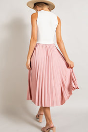 MAUVE Pleated Midi Skirt | S-L