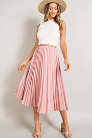 MAUVE Pleated Midi Skirt | S-L