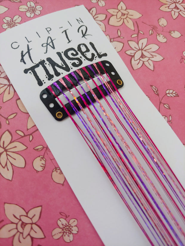 Girl Power Clip-In Hair Tinsel Extension