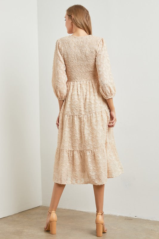 Floral Sands Chiffon Smocked Dress | S-XL