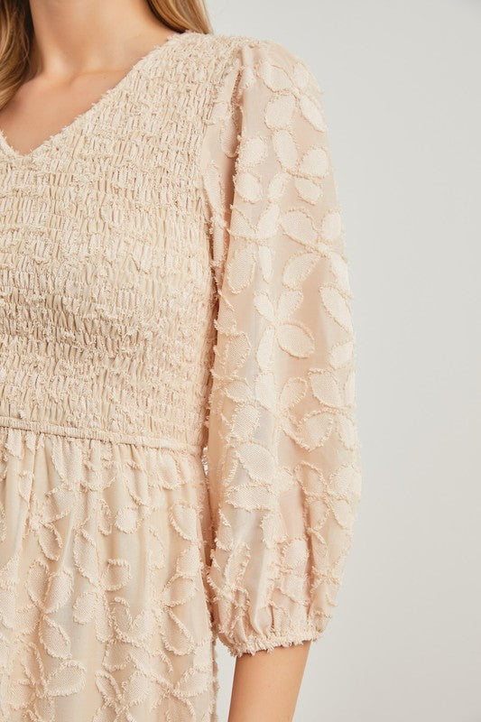 Floral Sands Chiffon Smocked Dress | S-XL