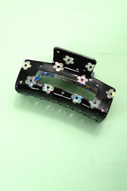 Luxe Daisy Rectangle Hair Claw Clip