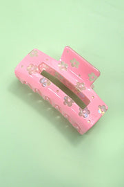 Luxe Daisy Rectangle Hair Claw Clip