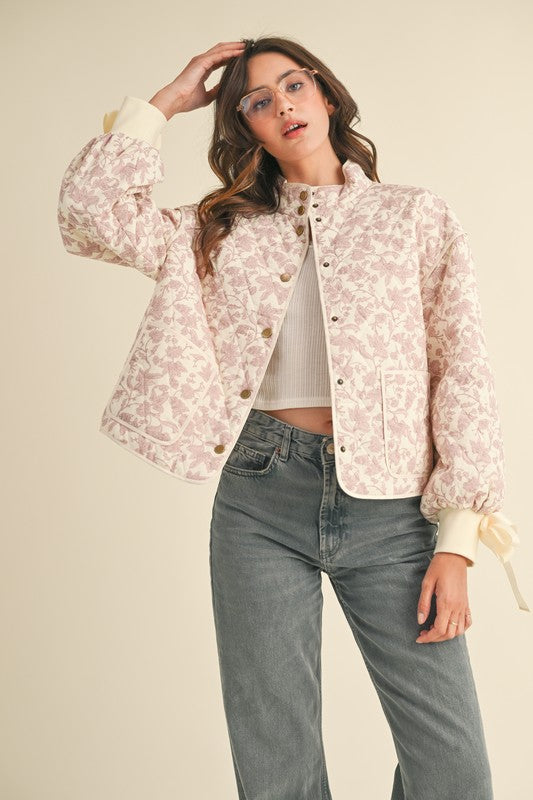 Pink & Ivory Quilted Jacket | S-L