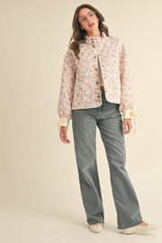 Pink & Ivory Quilted Jacket | S-L