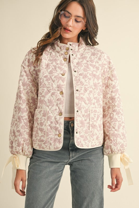 Pink & Ivory Quilted Jacket | S-L