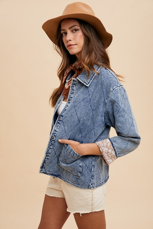 Quilted Denim Jacket | S-XL