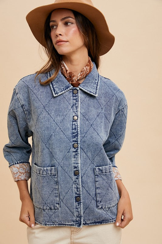Quilted Denim Jacket | S-XL