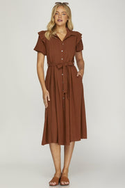 Cinnamon Spice Midi Dress | S-L