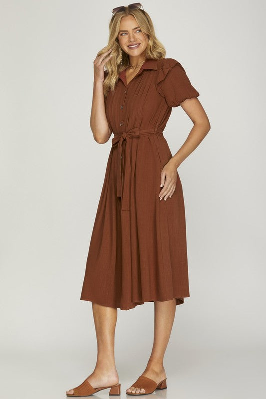 Cinnamon Spice Midi Dress | S-L