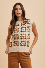 Granny Squares Sweater Vest | S-XL