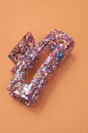 Glitter Jumbo Rectangle Hair Claw Clip