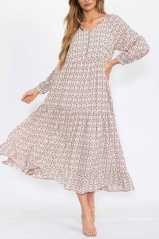 Ruby Floral Boho Dress | S-L