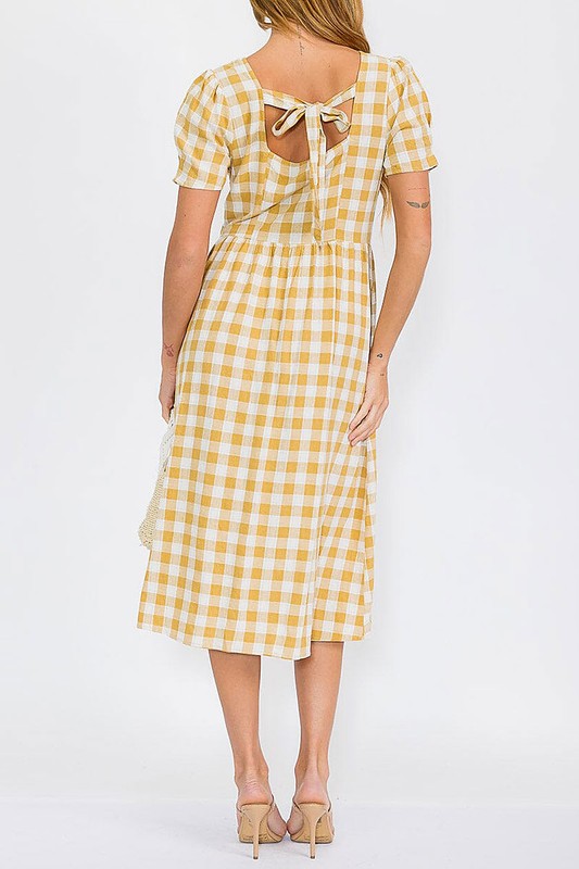 Amelia Plaid Midi Dress | S-L