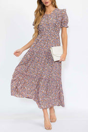 Lucy Mauve Floral Maxi Dress | S-L