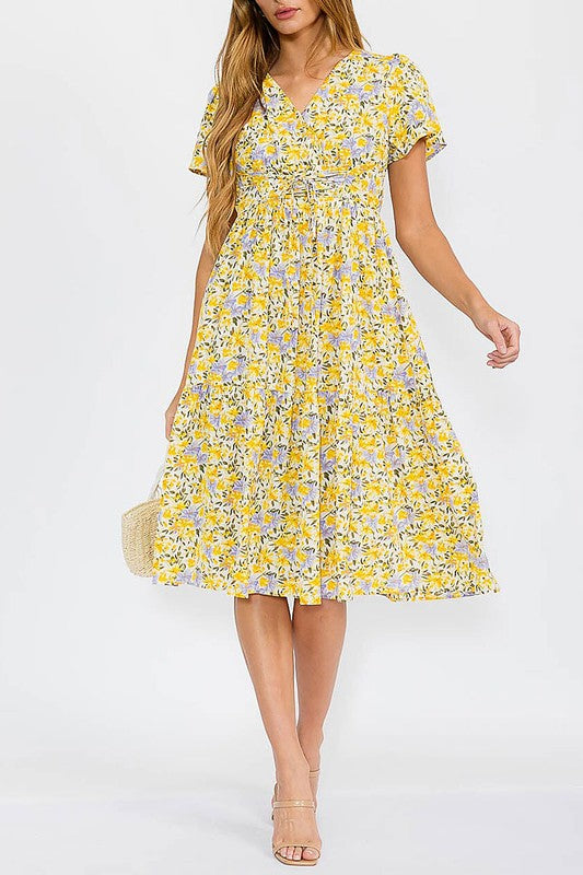 Eliza Floral Midi Dress | S-L