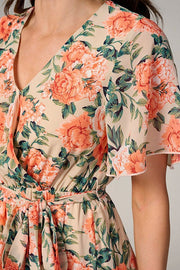 Cece Coral Rose Maxi Dress | S-L