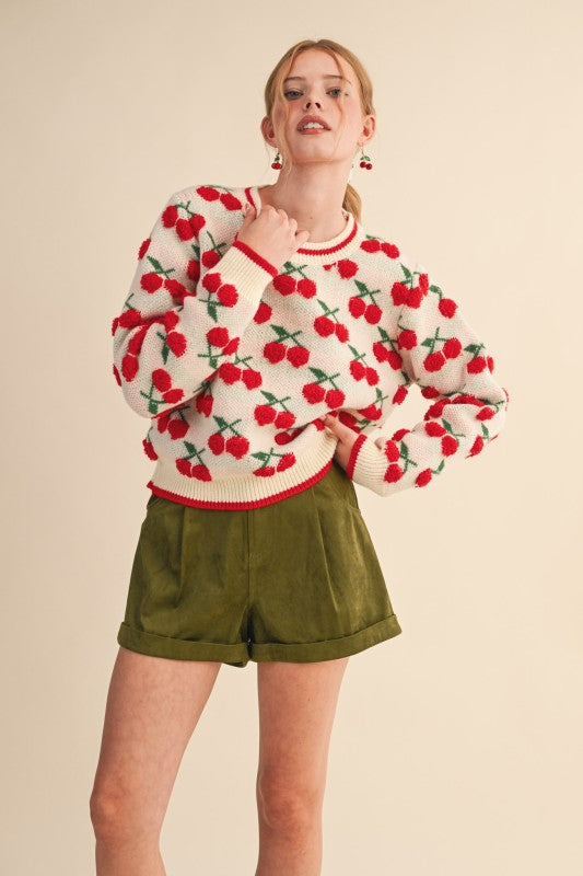 Cozy Cherry Sweater | S-L