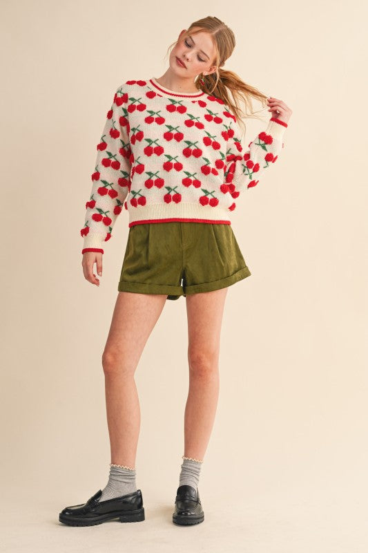 Cozy Cherry Sweater | S-L