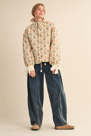 Ivory Marigold Floral Jacket | S-L