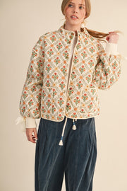 Ivory Marigold Floral Jacket | S-L