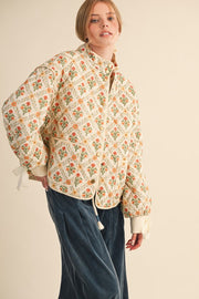 Ivory Marigold Floral Jacket | S-L
