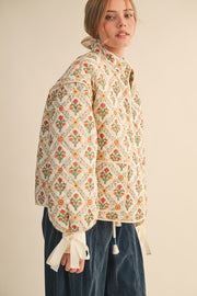 Ivory Marigold Floral Jacket | S-L