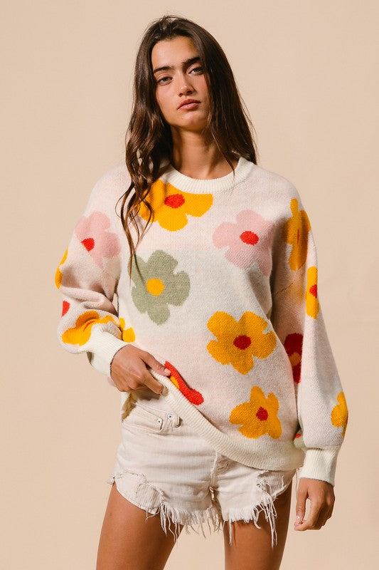 Daisy Flower Sweater | S-XL