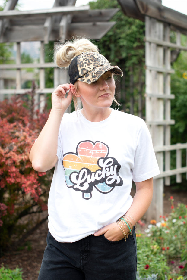THREE TONE Distressed C.C® Criss-Cross Messy Bun Trucker Hat | 3 OPTIONS