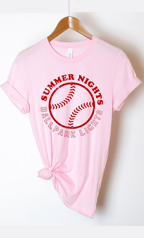 Summer Nights and Ballpark Lights Baseball Graphic | S-XL