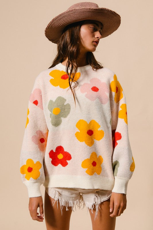 Daisy Flower Sweater | S-XL