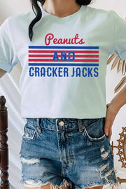 Peanuts And Cracker Jacks Baseball Graphic Tee | S-XL