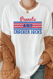 Peanuts And Cracker Jacks Baseball Graphic Tee | S-XL