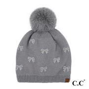 C.C® Rhinestone Bow Beanie | 4 COLORS