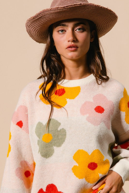 Daisy Flower Sweater | S-XL