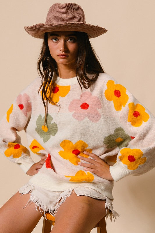 Daisy Flower Sweater | S-XL