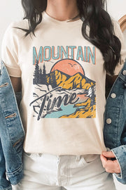 Mountain Time River Sunrise Summer Graphic Tee | S-XL