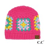 Bright Granny Square Crochet C.C® Beanie | 3 COLORS