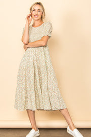 Vanilla Cream Floral Dress | S-L